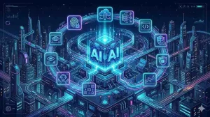 Futuristic AI execution engine visualizing major trends in technology Togtechify for 2026