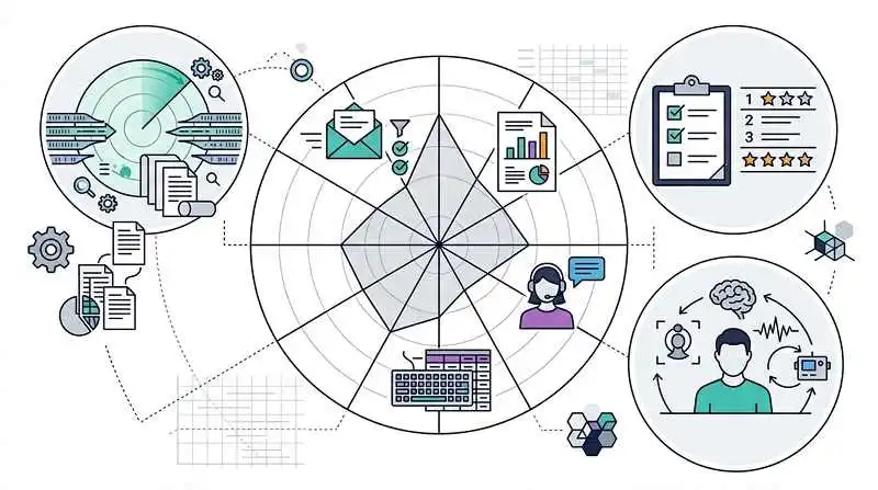 Infographic diagram of a scoring framework to prioritize where to integrate AI into human workflows